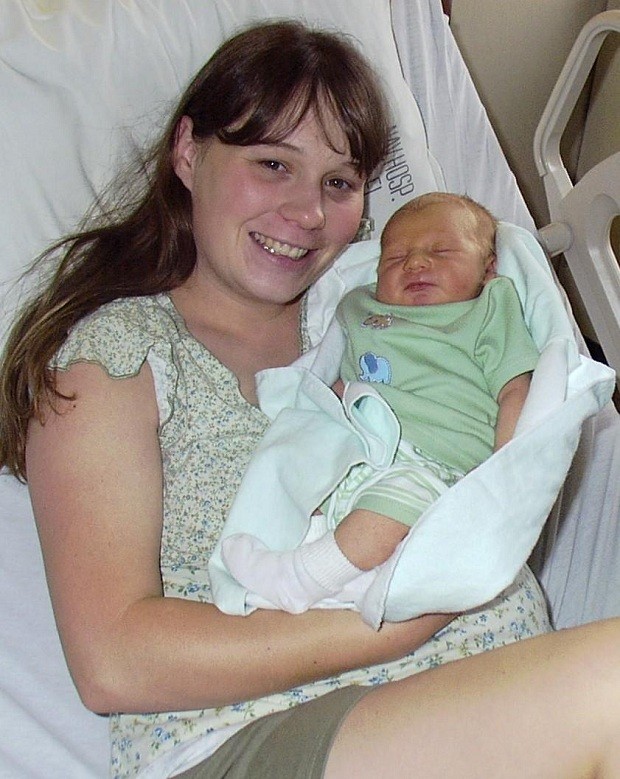 Amy Bright e Jacob, o filho caçula, em 2003 (Foto: Arquivo Pessoal)