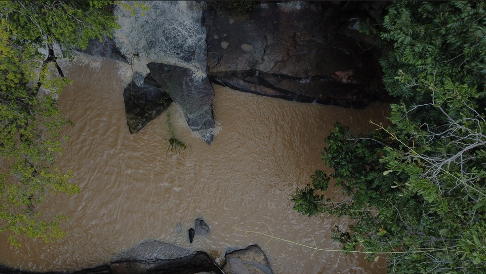 Cachoeira das Arraias, em Castelo do Piauí — Foto: Dennis Arias/TV Clube