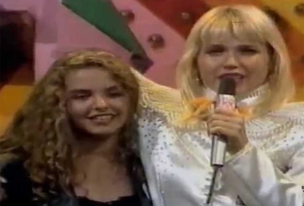 Bianca Rinaldi e Xuxa no programa 'Xou da Xuxa' (1990) (Foto: Reprodução)