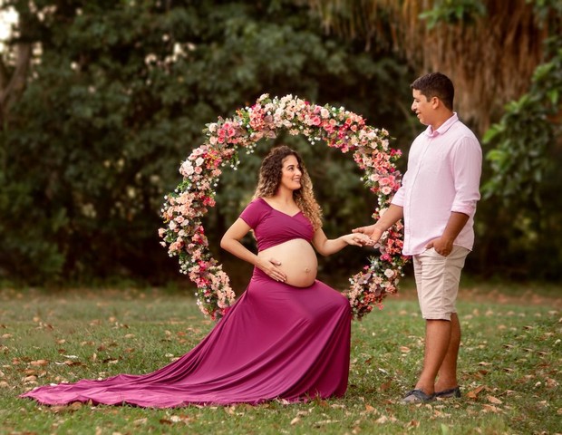Érica e o marido tiveram dificuldade para engravidar (Foto: Arquivo Pessoal)