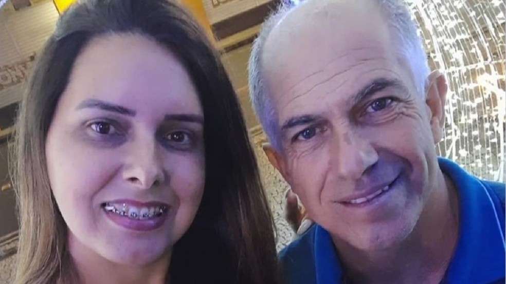 Vanuza Spala de Almeida, de 41 anos e o marido e ex-vice-prefeito de Ibitirama, Celio Martins Morales, de 56 anos.  — Foto: Reprodução/TV Gazeta