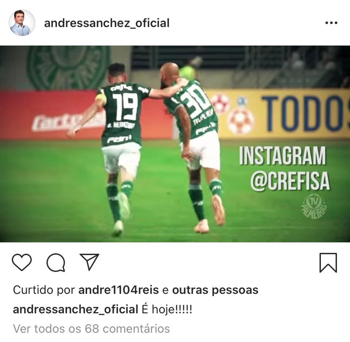 Perfil Do Presidente Do Corinthians No Instagram Publica Video Do Palmeiras Dirigente Diz Que Conta Foi Invadida Futebol Ge