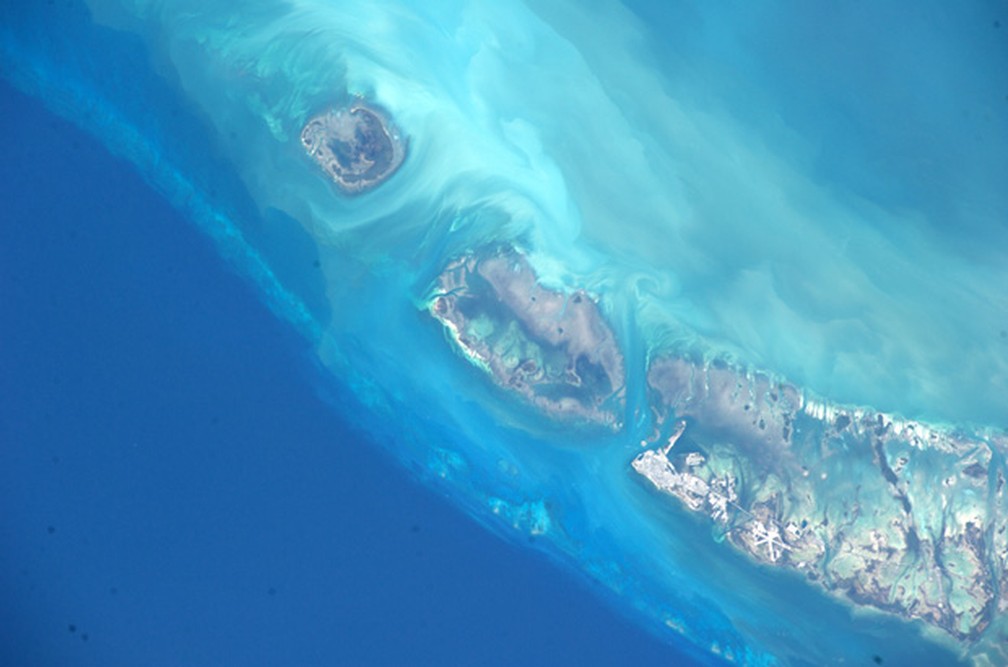 Um dos tripulante da EstaÃ§Ã£o Espacial Internacional tirou esta foto da ilha de Key West, uma das 1700 ilhas que formam as Florida Keys, arquipÃ©lago que comeÃ§a cerca de 25 km a sudeste de Miami â Foto: Douglas Wheelock-Nasa ISS via AP