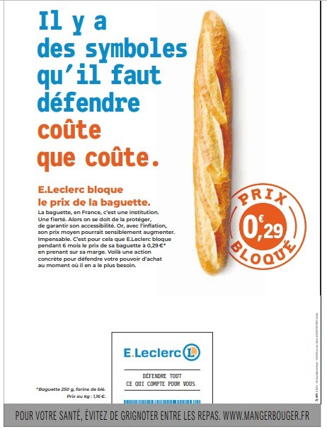 O anúncio do supermercado francês e sua baguete