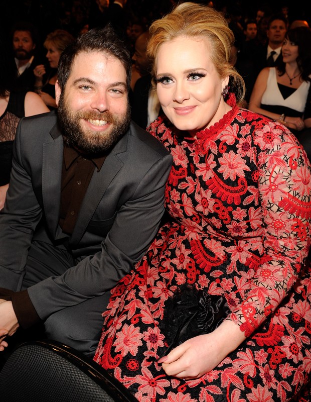 LOS ANGELES, CA - FEBRUARY 10: Adele (R) and Simon Konecki attend the 55th Annual GRAMMY Awards at STAPLES Center on February 10, 2013 in Los Angeles, California. (Photo by Kevin Mazur/WireImage) (Foto: WireImage)