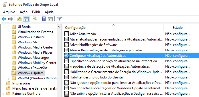 Acesse a chave relacionada ao Windows Update (Foto: Reprodução/Helito Bijora) 