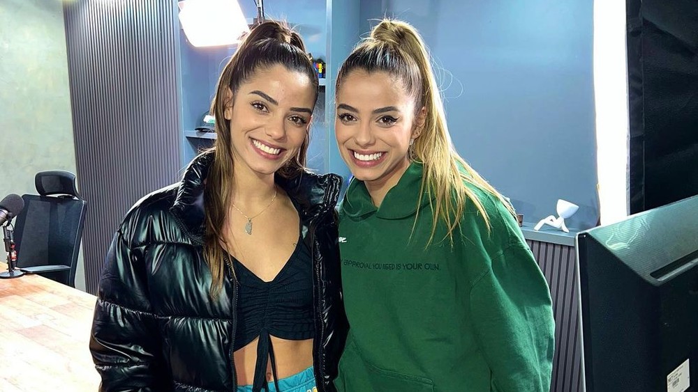 Key Alves com a irm, Keyt