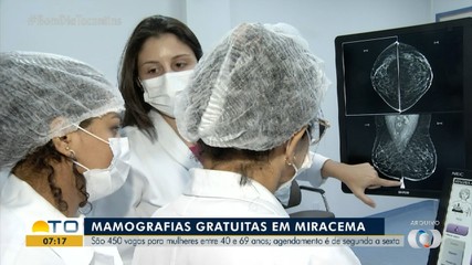 Mulheres de 40 a 69 anos podem fazer mamografia gratuitas no em Miracema do Tocantins