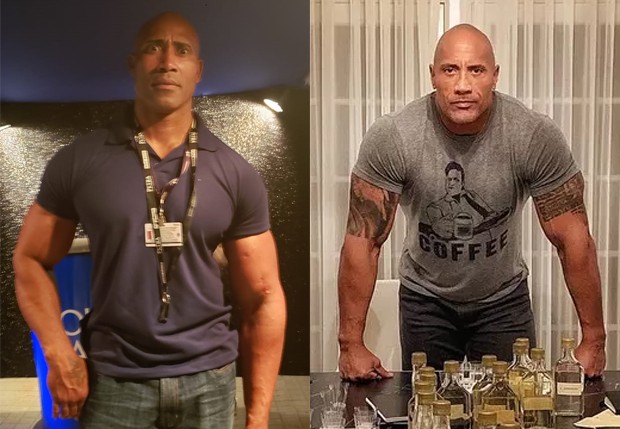 André de Oliveira, sósia de Dwayne Johnson, o The Rock (Foto: Quem e Reprodução/INstagram)