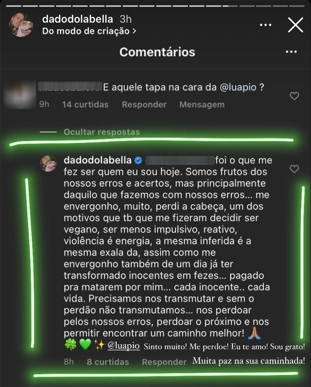 Publicação de Doda Dolabella (Foto: Reprodução/Instagram)