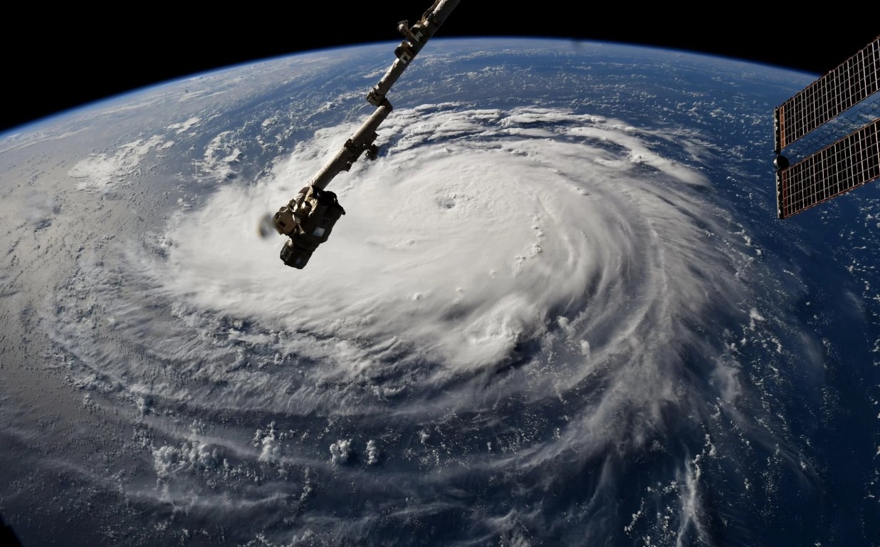 Registro do furacão feito por um satélite (Foto: Divulgação)