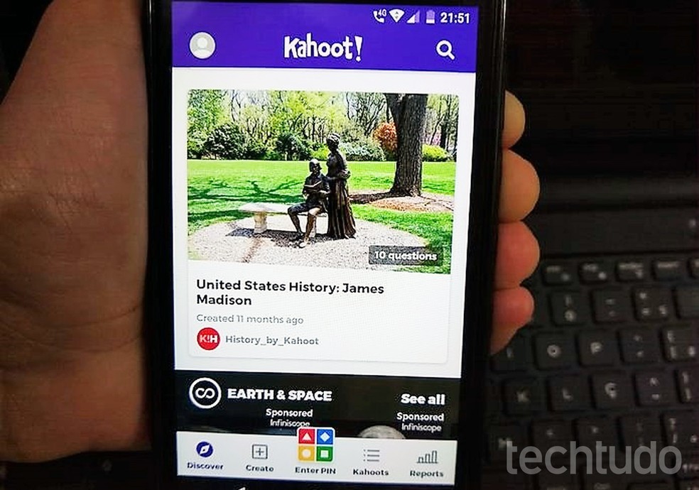 Como aprender inglês com o Kahoot! no celular — Foto: Adriano/TechTudo