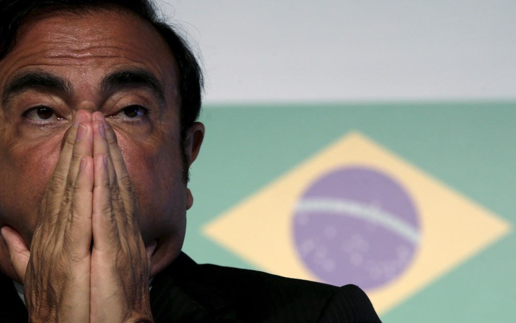 Carlos Ghosn, CEO da Renault-Nissan durante coletiva de imprensa no Rio de Janeiro, em 2016 â€” Foto: Ricardo Moraes/Reuters