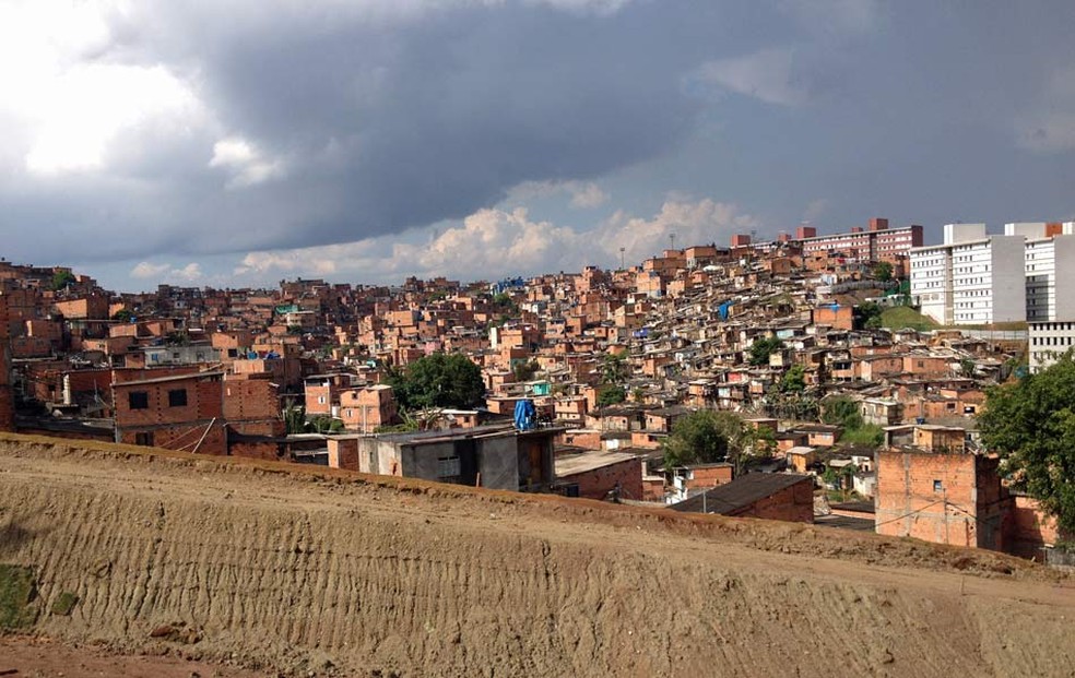 Vista panorâmica da comunidade de Paraisópolis — Foto: Marcelo Mora/G1