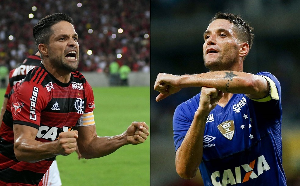 Diego do Flamengo em troca por Thiago Neves: empresário do jogador ofereceu essa condição ao Cruzeiro — Foto: GloboEsporte.com