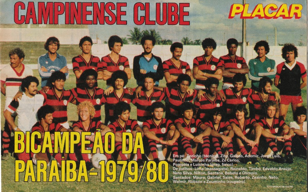 O Campinense foi à Taça Ouro de 1981 graças ao título paraibano de 1980 — Foto: Divulgação / Placar