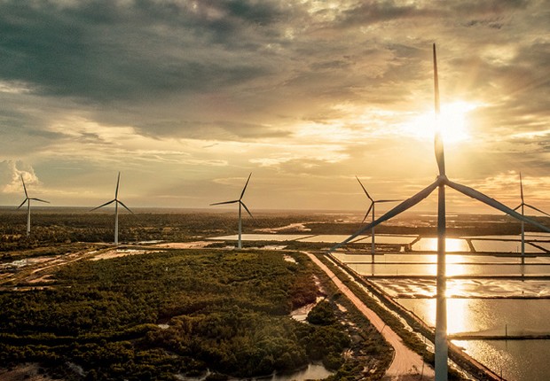 Heineken - A construção do parque eólico do Ceará foi o primeiro passo da empresa para chegar a 2023 usando apenas energia renovável (Foto: Divulgação)