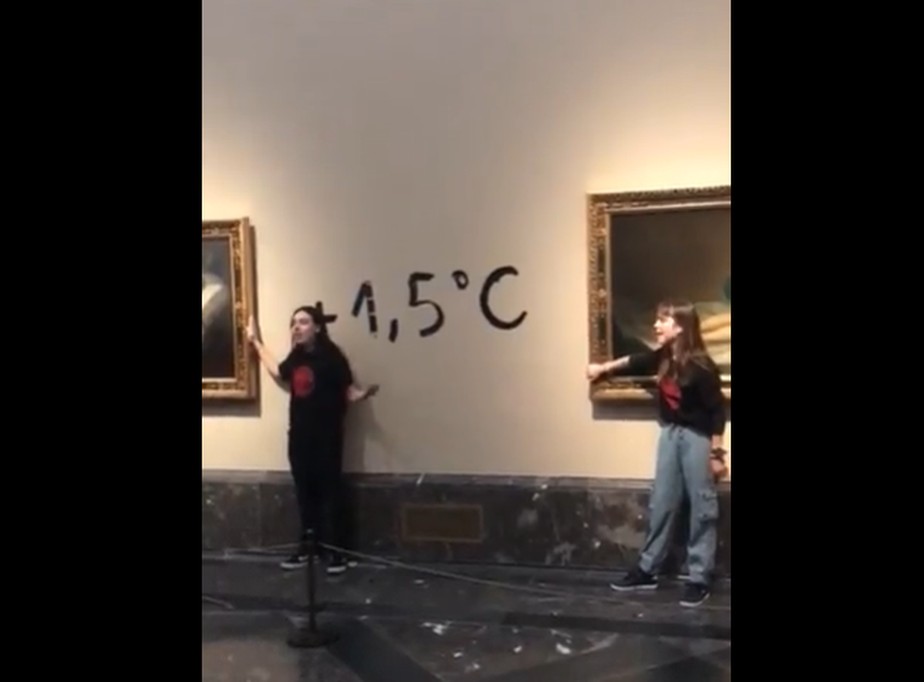 Dois ativistas colam mãos em obras de Goya no museu do Prado em Madri