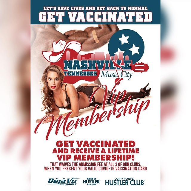 Nos EUA, clubes de strip oferecem acesso VIP a quem tomar a vacina contra a Covid-19 (Foto: reprodução/instagram)
