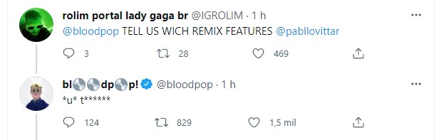 Bloodpop diz que Pabllo Vittar estará em Fun Tonight no Chromatica, de Lady Gaga (Foto: Reprodução/Twitter)