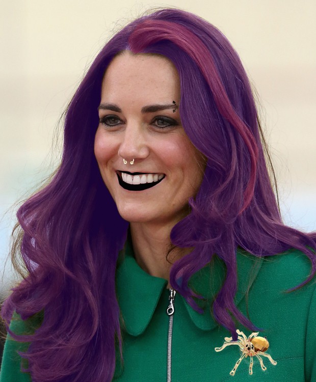 A versão punk de Kate Middleton (Foto: Getty Images)