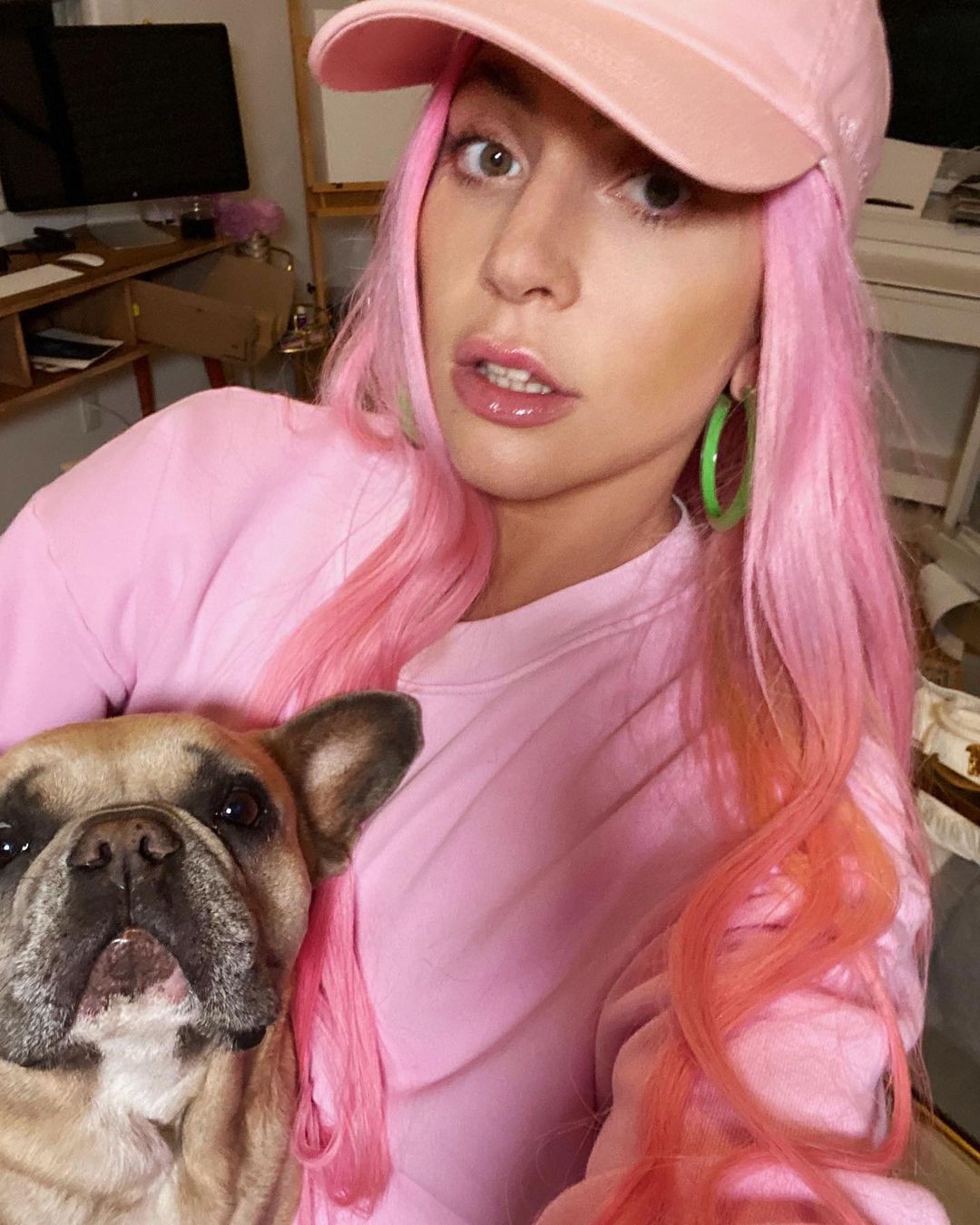 Lady Gaga pink hair (Foto: Reprodução @ladygaga)