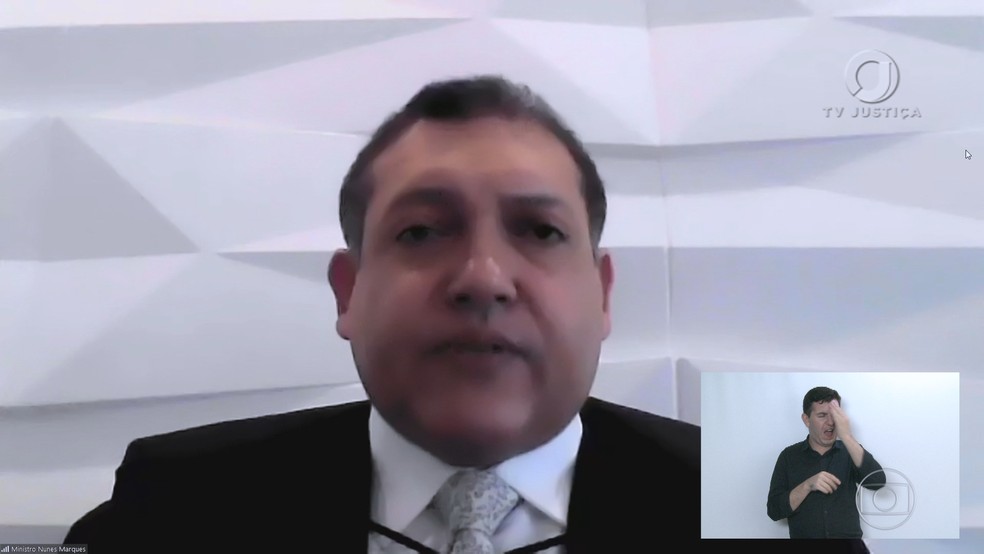 Nunes Marques levantou dúvidas sobre a veracidade de mensagens — Foto: Jornal Nacional/Reprodução