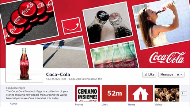 Facebook: Coca-Cola (Foto: reprodução / internet)