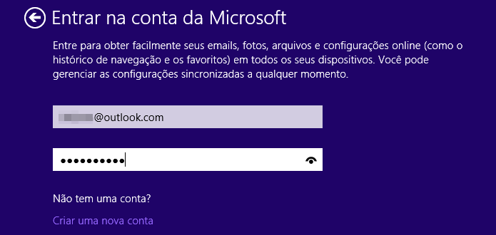 Faça login com sua conta Microsoft (Foto: Reprodução/Helito Bijora)