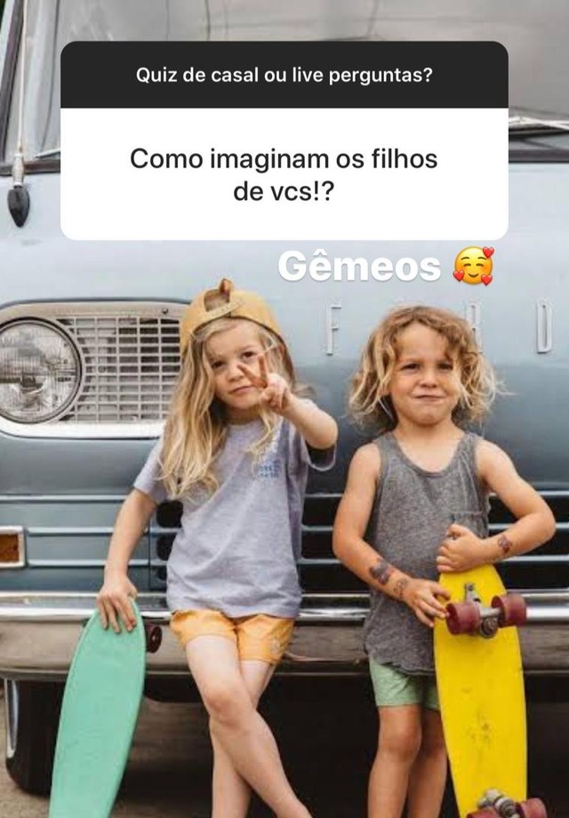 Isabella Santoni e Caio Vaz falam sobre o relacionamento em quiz no Instagram (Foto: Reprodução/Instagram)