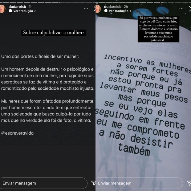Duda Reis se pronuncia sobre processo contra Nego do Borel (Foto: Reprodução/Instagram)