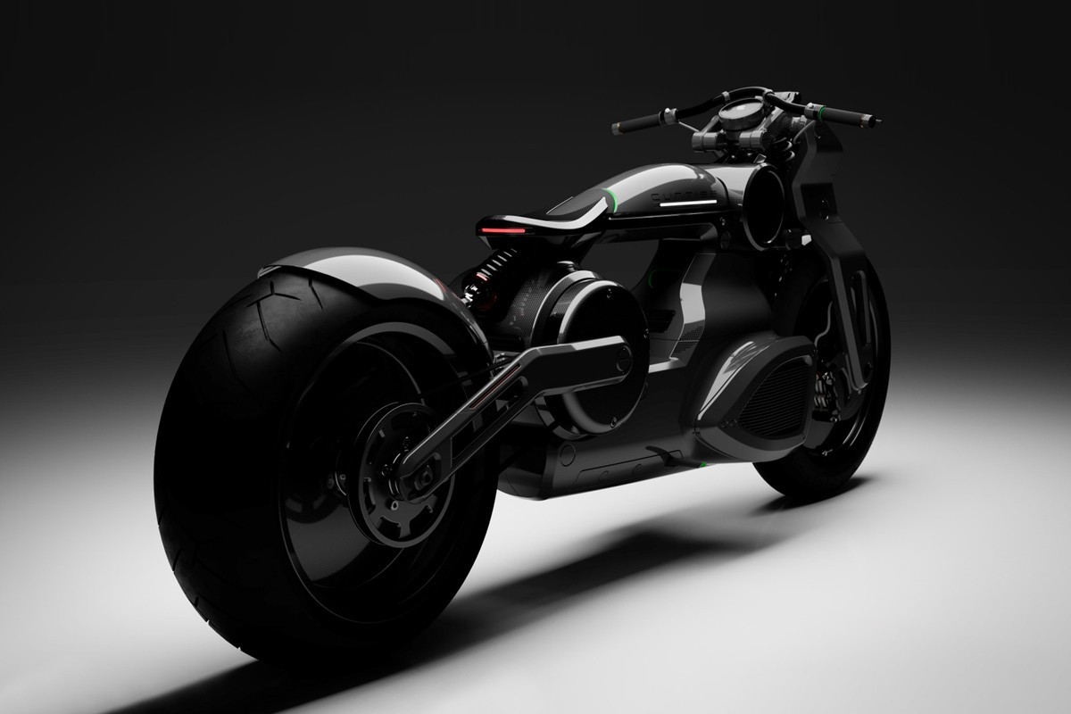 A Zeus Bobber, da Curtiss Motorcycles, é uma mistura de Tron com Blade Runner (Foto: Divulgação)