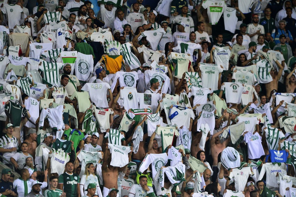 Torcida do Palmeiras comparece em menor número neste domingo (Foto: Marcos Ribolli)