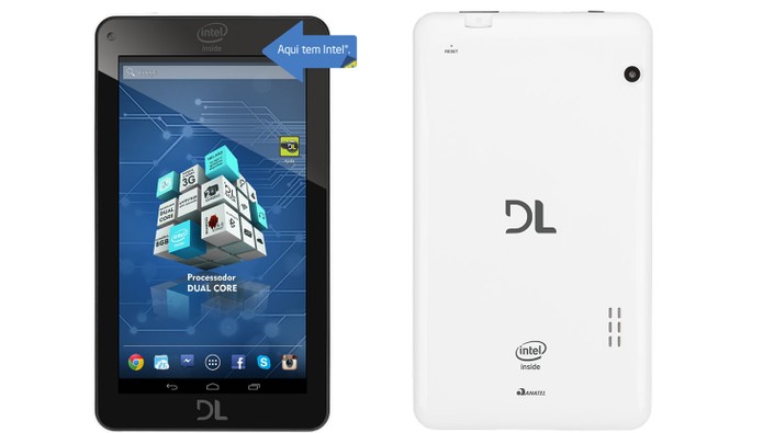 DL x Pro Dual é um tablet barato que vem com processador Intel e duas câmeras (Foto: Divulgação/DL)