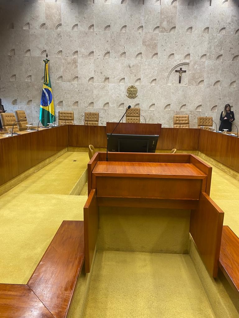 Plenário do Supremo reconstruído após os ataques de 8 de janeiro na abertura do ano do Judiciário — Foto: Míriam Leitão
