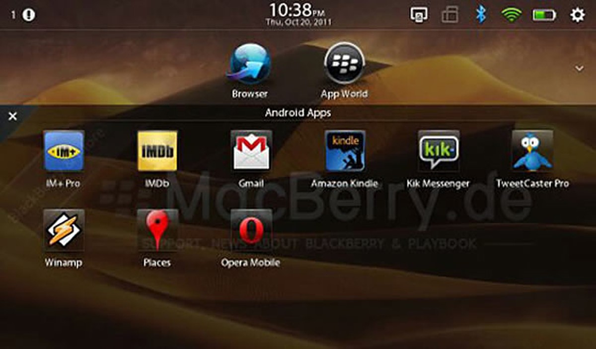 Vídeo mostra aplicativos do Android rodando no BlackBerry PlayBook ...