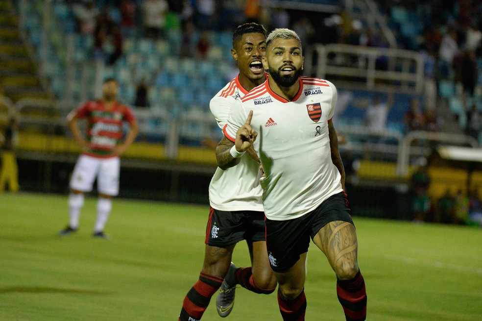 Gabigol e Bruno Henrique foram decisivos nos últimos jogos do Flamengo — Foto: Alexandre Vidal/Flamengo