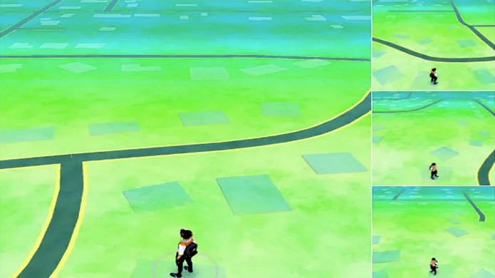 Longe dos grandes centros o mapa de Pokémon Go às vezes é bem vazio (Foto: Reprodução/Polygon)