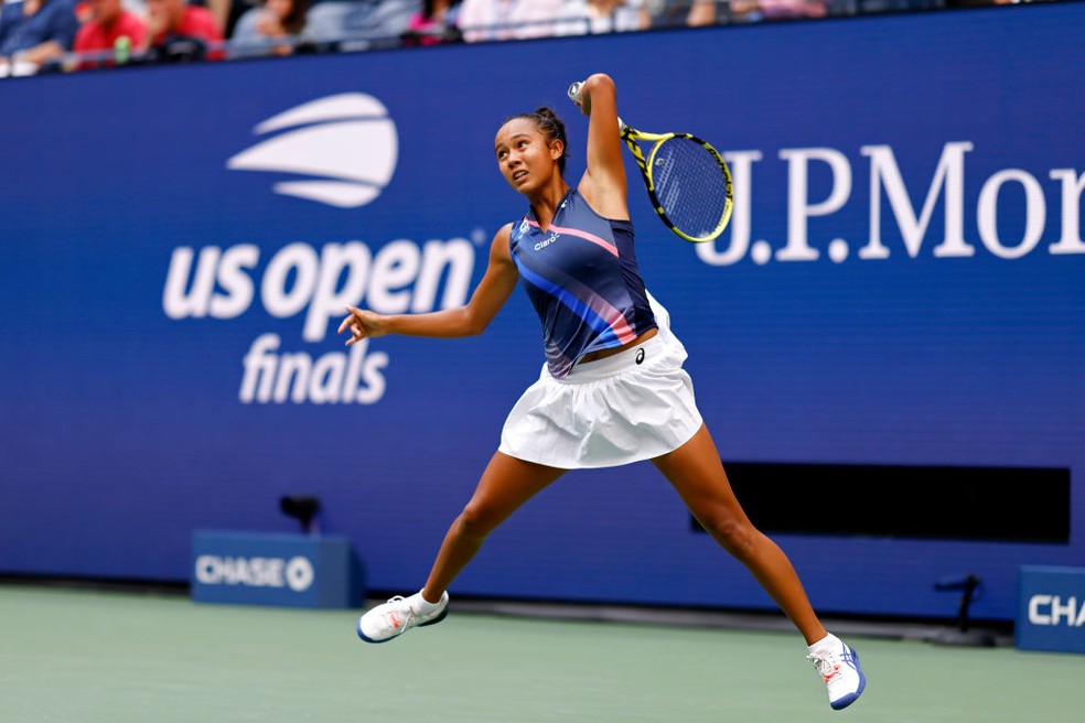 Leylah Fernandez na final do US Open — Foto: Al Bello/Getty Images