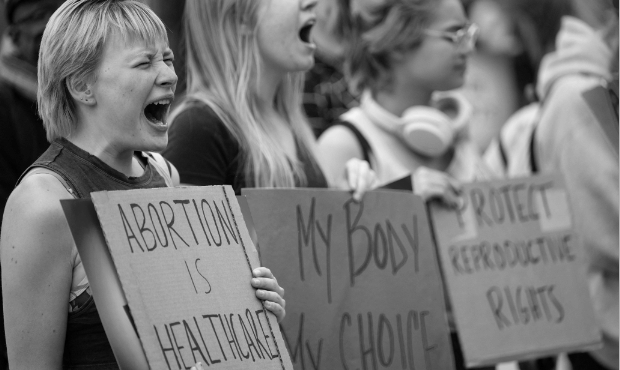 protesto a favor do aborto nos EUA