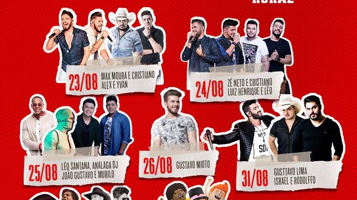 Agenda De Shows Ze Neto E Cristiano Agosto 2018 Expoms Rural Tera Exposicao De Animais Provas De Laco Eventos E