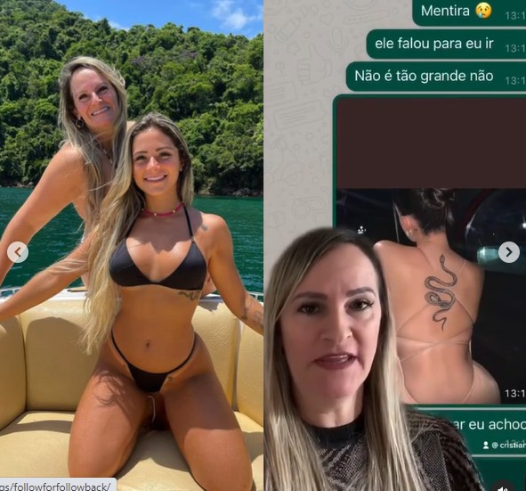 Mãe da Nathalia Valente, Cristiane, se pronuncia sobre tatuagem da filha e mostra fotos (Foto: Reprodução/ Instagram)