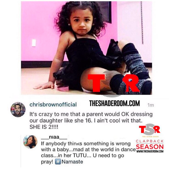 A discussão entre Chris Brown e a mãe de sua filha nas redes sociais (Foto: Reprodução)
