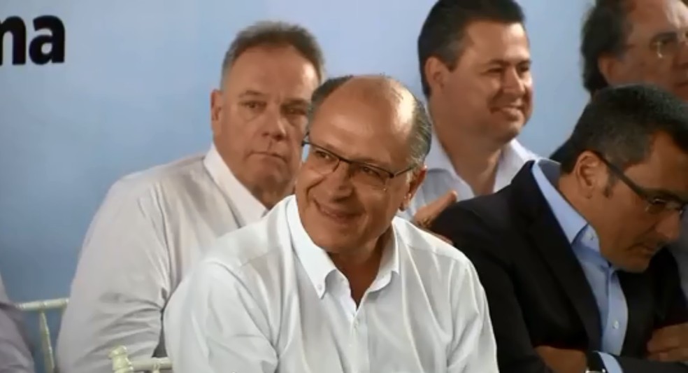 Governador Geraldo Alckmin falou sobre cartel do sistema viário durante visita a Sorocaba (Foto: TV TEM/Reprodução)