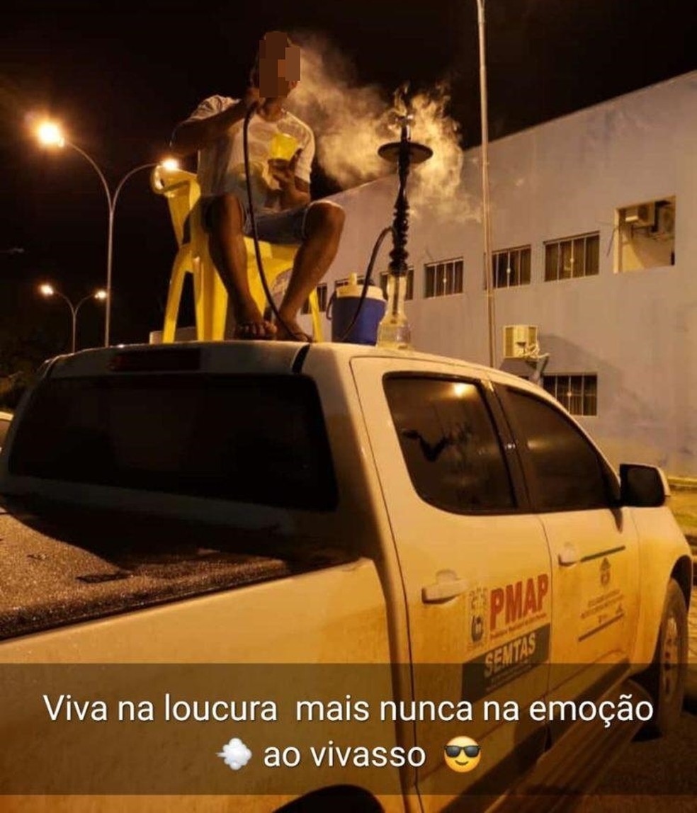 Caminhonete apresentou danos na lataria e Polícia Civil aguarda laudos periciais para punir jovens — Foto: WhatsApp/Reprodução
