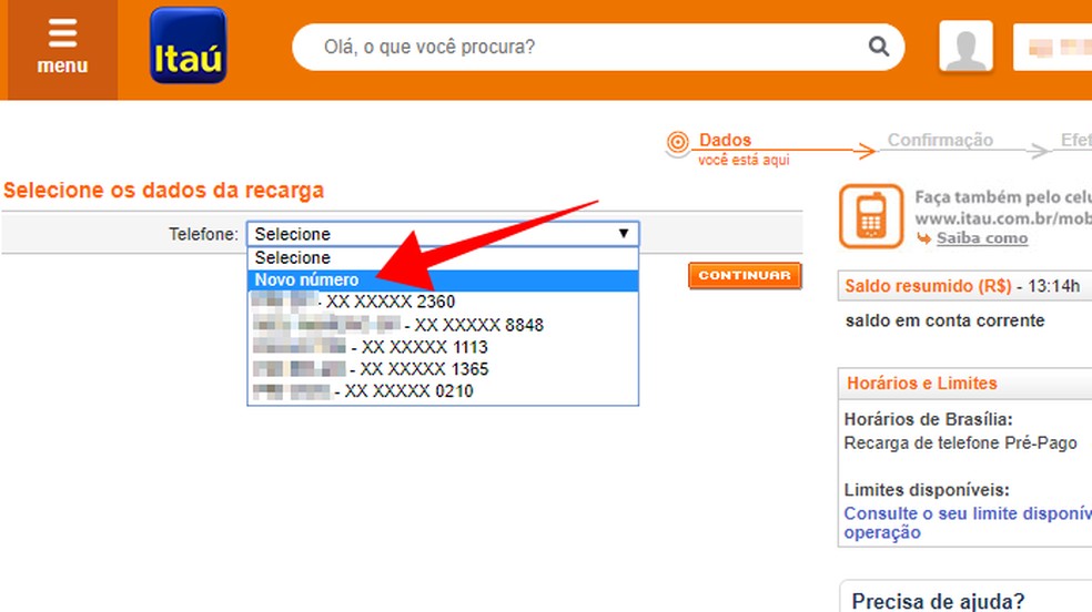 Como Fazer Recarga De Creditos De Celular Pelo Itau Telefonia Techtudo