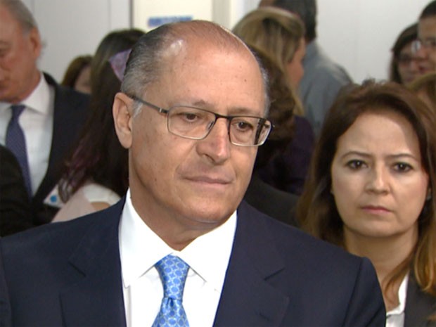 Governador Geraldo Alckmin durante visita a Louveira (Foto: Reprodução / EPTV)