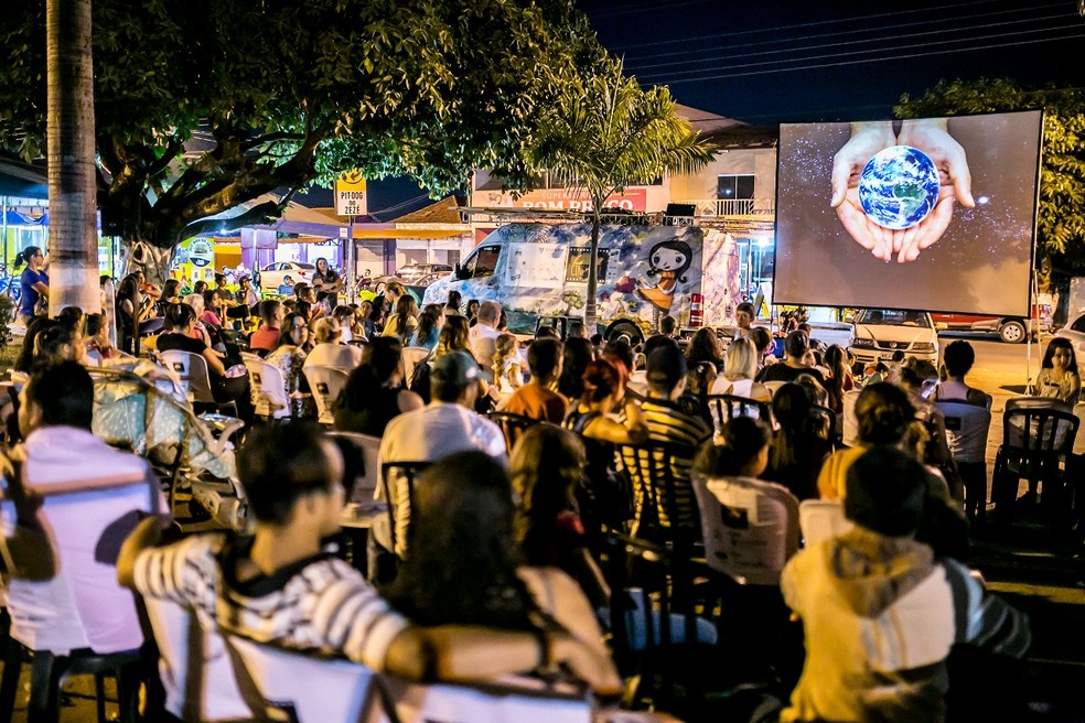 Cinema itinerante movido a energia solar realiza sessões gratuitas em nove cidades do RN — Foto: Divulgação