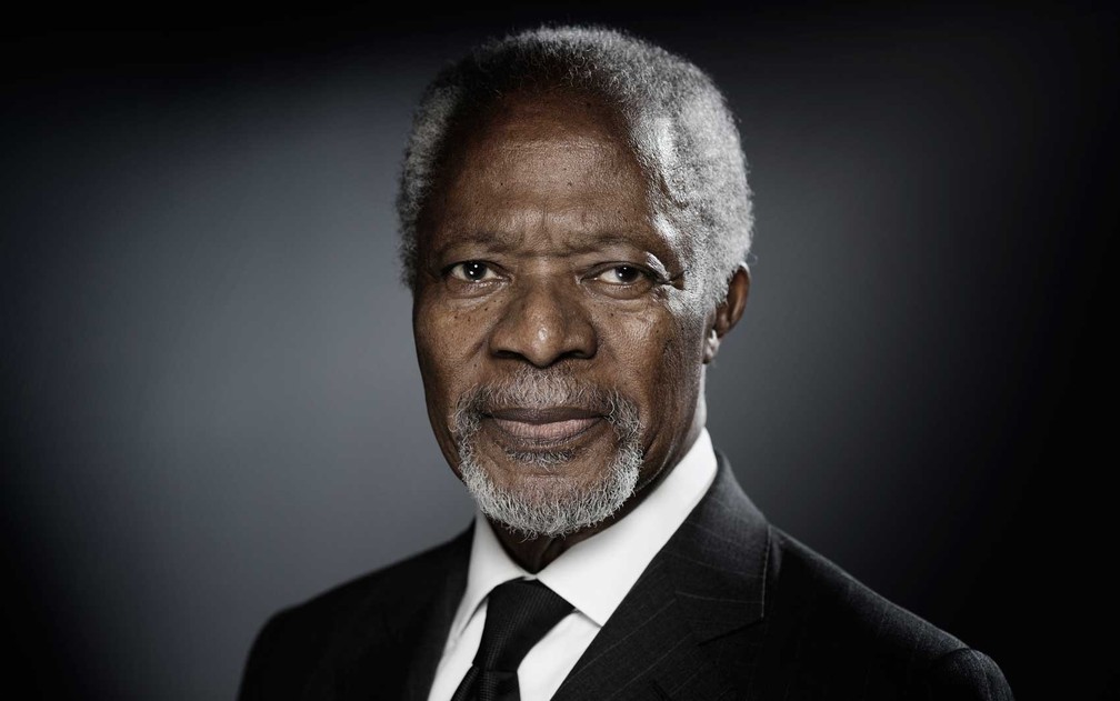 Kofi Annan em dezembro de 2017 (Foto: Joel Saget / AFP)