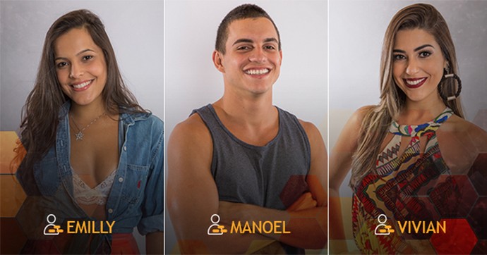 Emilly, Manoel e Vivian estão no 4º Paredão (Foto: Gshow)